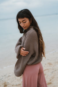 High Neck Loose Knit