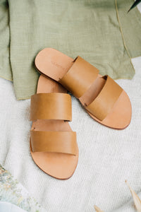 Natural Tan Leather Sandal Double