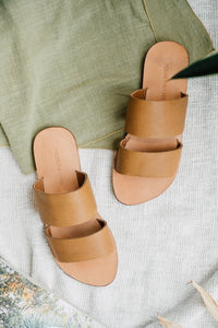 Natural Tan Leather Sandal Double