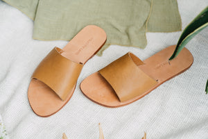 Natural Tan Leather Sandal Single